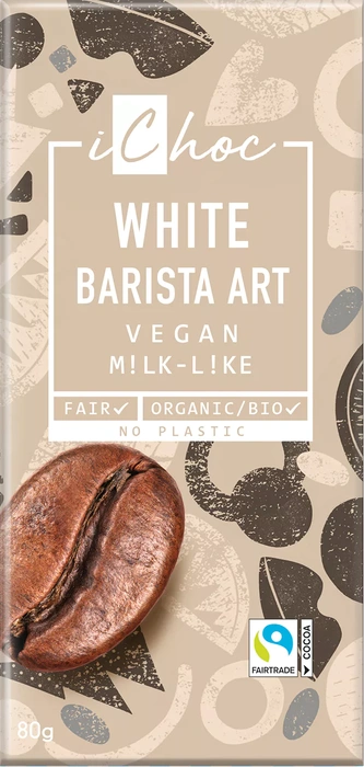 iChoc Veganská čokoláda bílý barista 80 g BIO