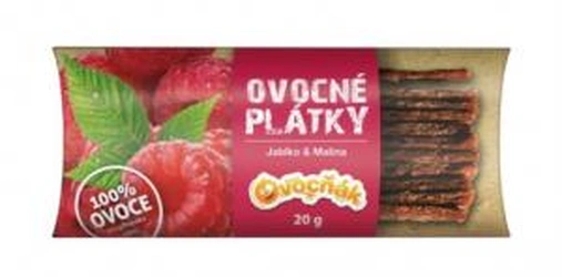 Ovocňák Ovocné plátky jablko malina 20 g