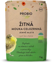 PROBIO Mouka žitná celozrnná jemně mletá 1 kg BIO