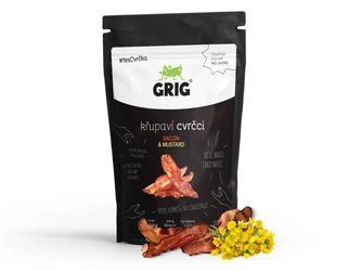 Grig Sušení cvrčci s příchutí slanina a hořčice 20 g