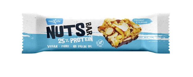 MaxLife Tyčinka Nuts Bar 25% protein kokos a mandle 40 g