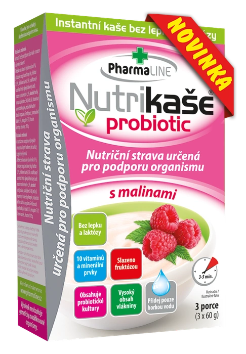 Mogador Nutrikaše Probiotic s malinami 180 g (3x60 g)