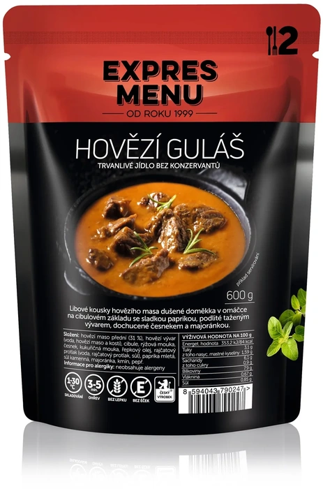 Expres Menu Hovězí guláš 600 g (2 porce)