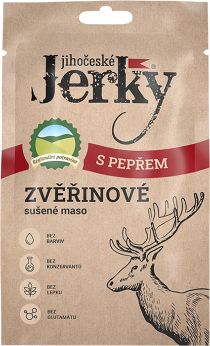 Jihočeské Jerky Zvěřinové s pepřem 20 g