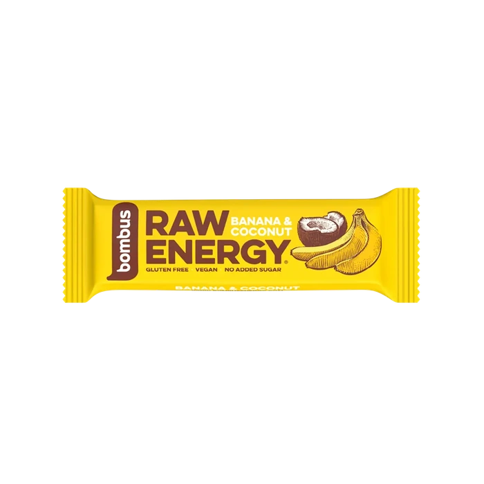 Bombus Raw Energy tyčinka banán a kokos 50 g