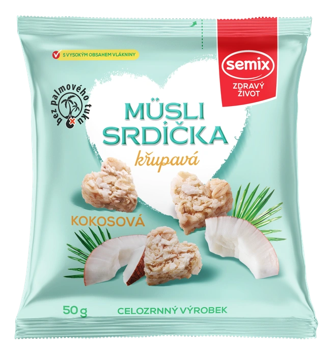 Semix Müsli srdíčka kokosová 50 g