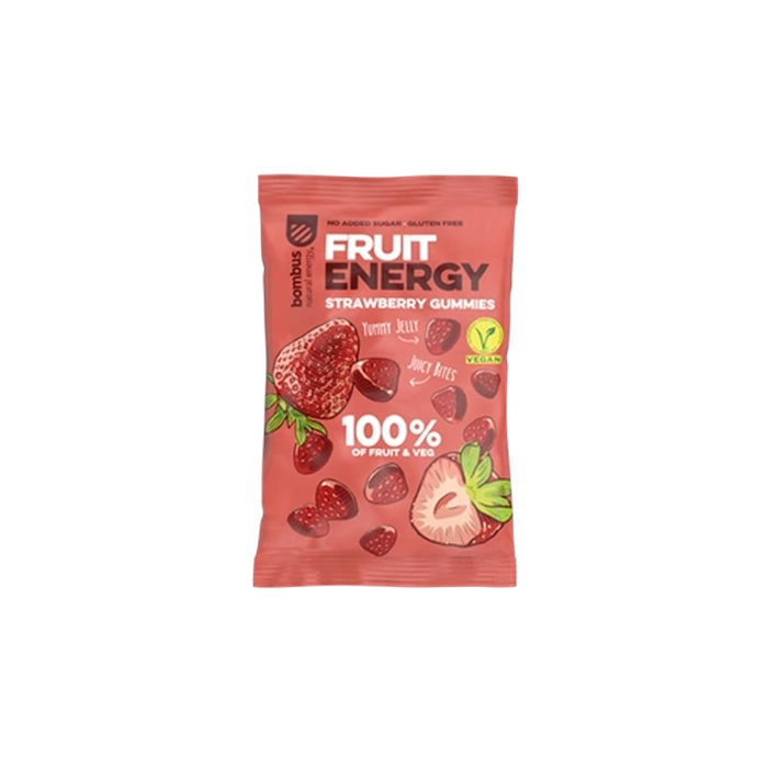 Bombus Fruit Gummies Strawberry jahodové želatinové bonbony 35 g