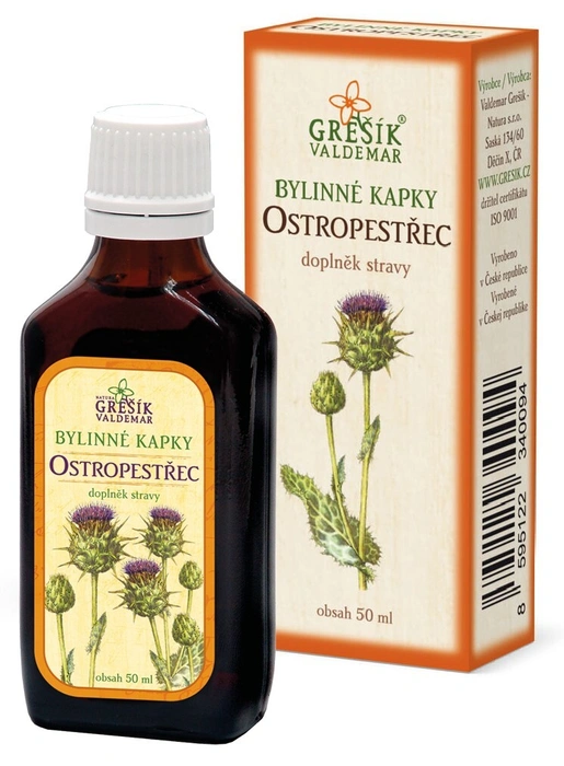 Grešík Bylinné kapky Ostropestřec 50ml