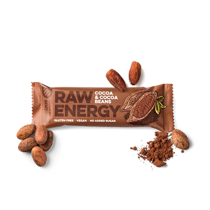 Bombus Raw Energy tyčinka kakao a kakaové boby 50g