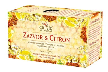 Grešík Zázvor & Citron bylinný čaj 20 x 2,0 g