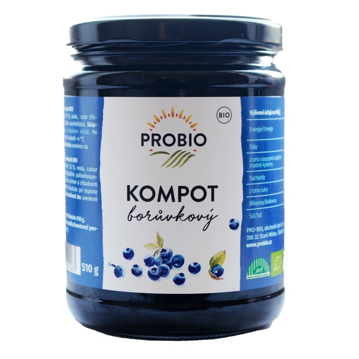 PROBIO Kompot borůvkový 510 g BIO