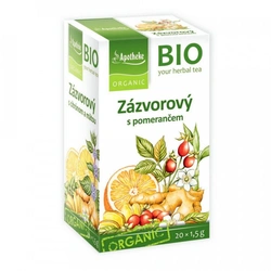 Apotheke BIO Zázvorový čaj s pomerančem 20x1,5g