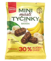 Semix Mini müsli tyčinky s banány bez lepku 70 g