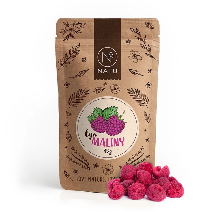 NATU Lyofilizované maliny 45 g