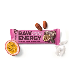 Bombus Raw Energy tyčinka maracuja a kokos 50g