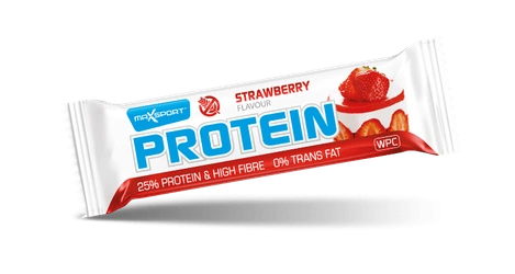 Maxsport Protein Bar proteinová tyčinka jahodová 50 g