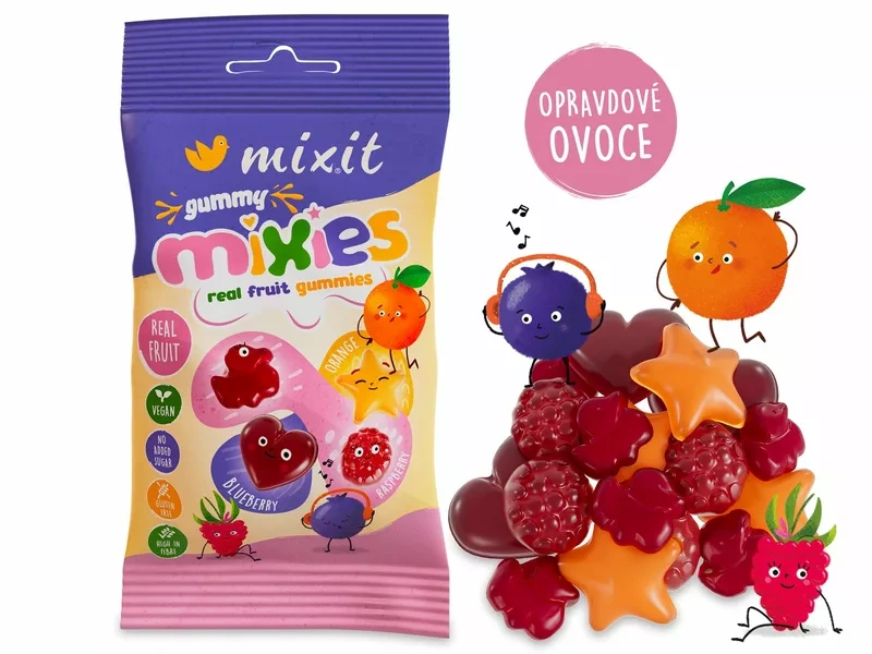 Mixit Ovocné Mixies - přírodní želé bonbony 35 g