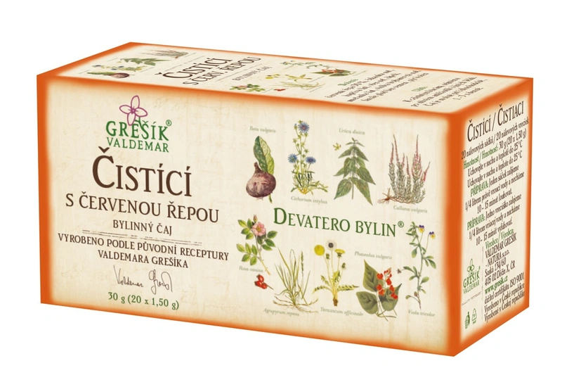 Grešík Devatero bylin Čaj Čisticí s červenou řepou 20x1,5 g