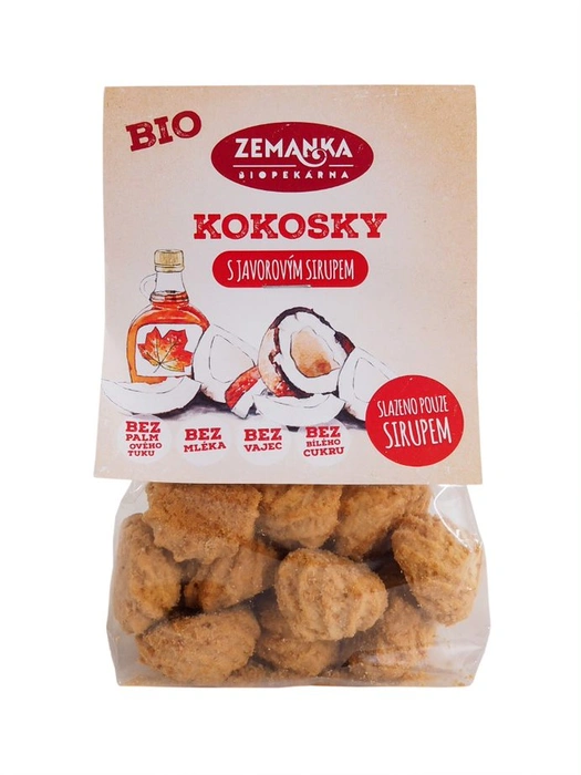 Biopekárna Zemanka kokosky s javorovým sirupem 100g BIO