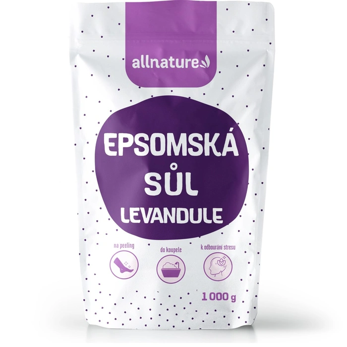 Allnature Epsomská sůl levandule 1000g