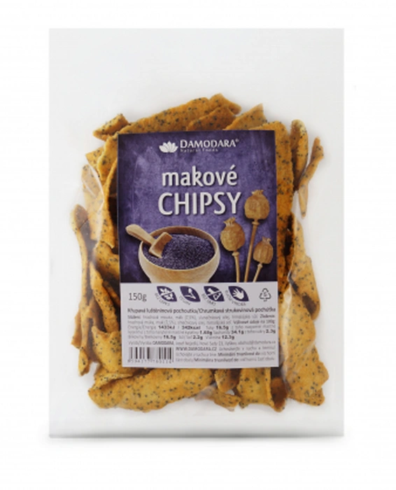 Damodara Makové chipsy 150g