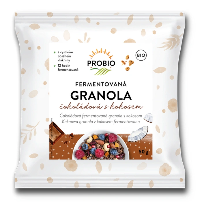 PROBIO Granola fermentovaná čokoládová s kokosem 50 g BIO