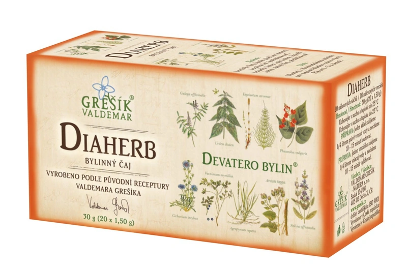 Grešík Devatero bylin Čaj Diaherb 20x1,5g