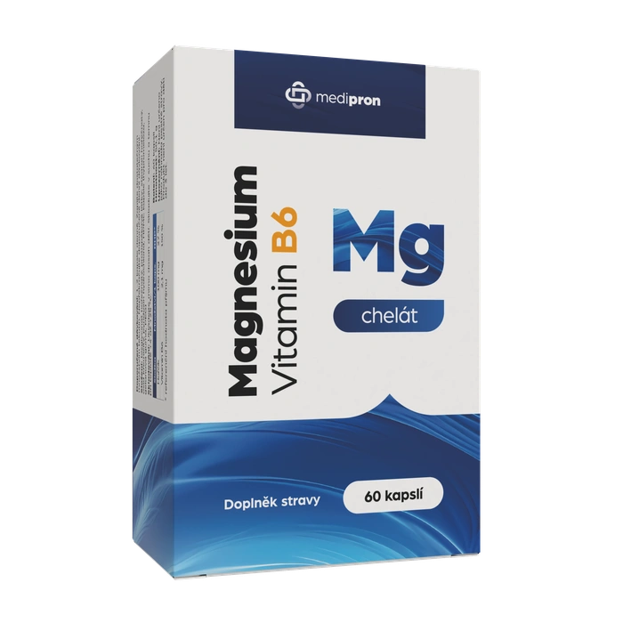 medipron Magnesium B6 chelát 60 kapslí