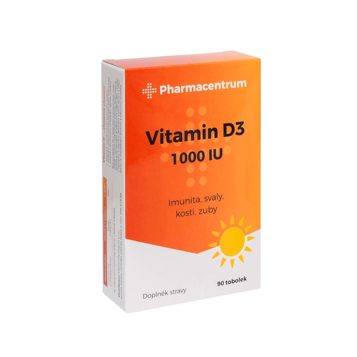 Pharmacentrum Vitamin D3 1000 IU 90 tobolek