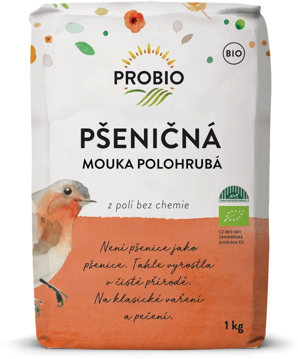 PROBIO Mouka pšeničná polohrubá 1 kg BIO