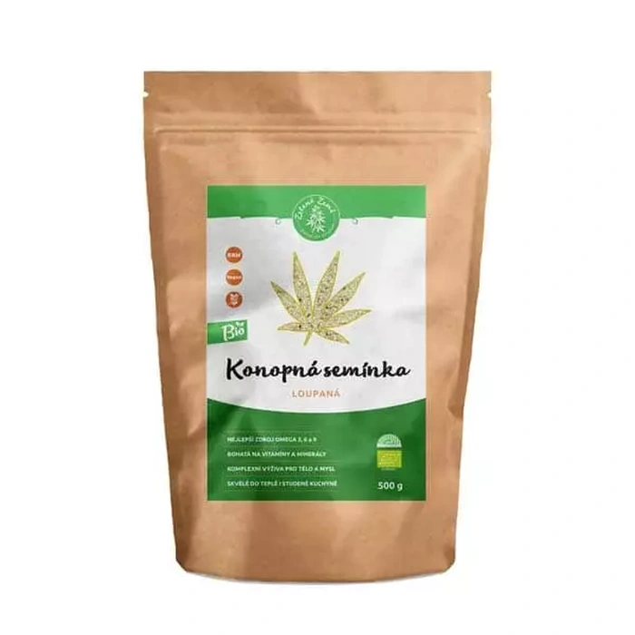 Zelená Země Konopné semínko loupané 500 g BIO