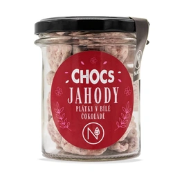 NATU Chocs Jahody plátky v 33% bílé čokoládě 80 g