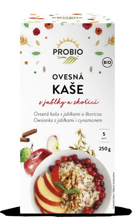 PROBIO Kaše ovesná bezlepková s jablíčky 250g BIO