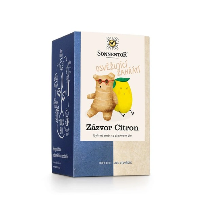 Sonnentor Čaj Zázvor citron 18 x 1,8 g BIO