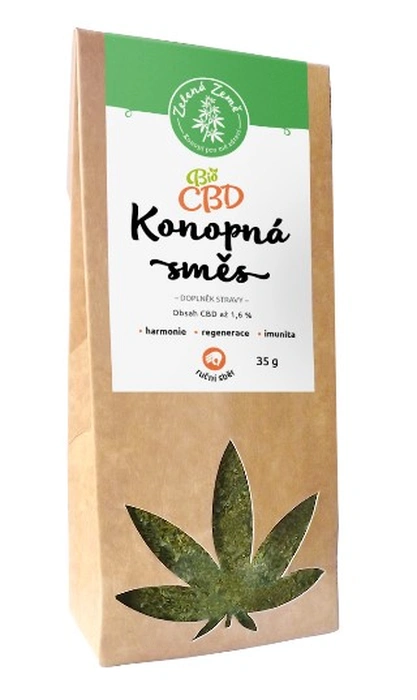 Zelená Země Konopná směs 1,6 % CBD 35 g BIO