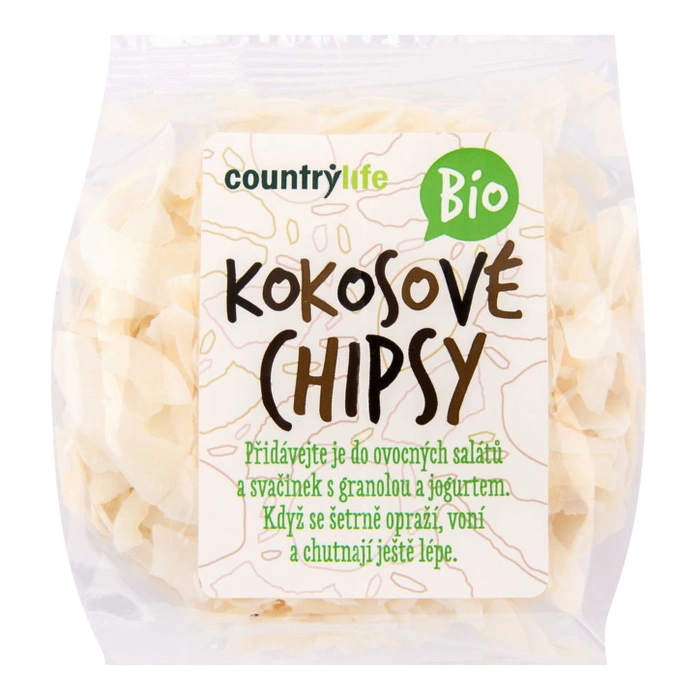 Country Life Kokosové chipsy nepražené 150g BIO