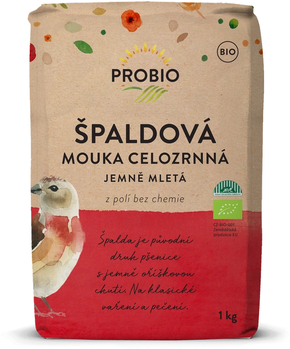 PROBIO Mouka špaldová celozrnná jemně mletá 1kg BIO