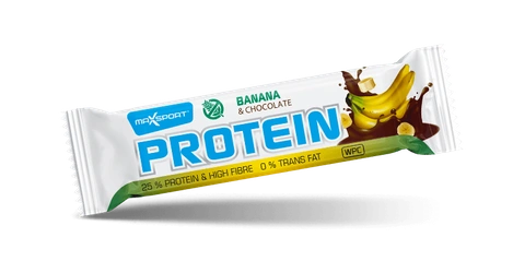 Maxsport Protein Bar proteinová tyčinka banán v čokoládě 50 g