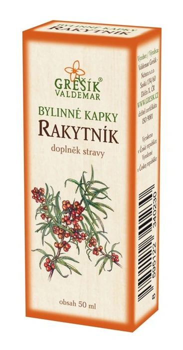 Grešík Bylinné kapky Rakytník 50ml