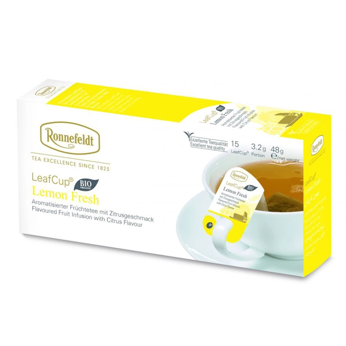 Ronnefeldt LeafCup Lemon Fresh bio čaj sáčky 15 x 3,2 g