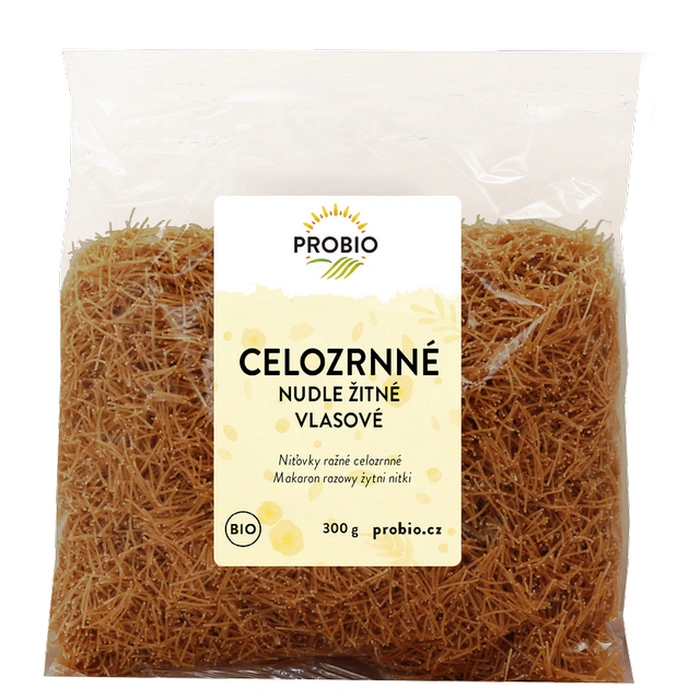 PROBIO Nudle žitné celozrnné vlasové 300g BIO