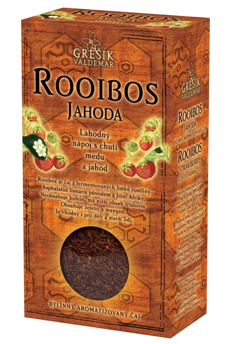 Grešík Čaje 4 světadílů Rooibos Jahoda 70 g