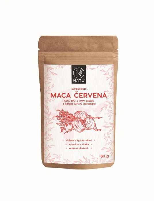 NATU Maca červená prášek 80 g BIO