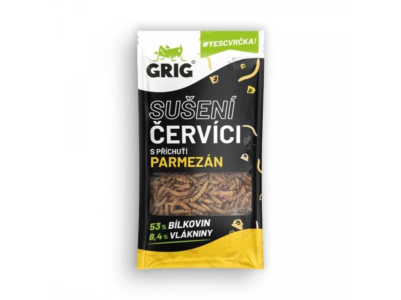 Grig Sušení červíci - příchuť parmezán 13 g