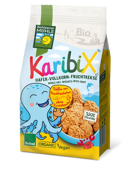 Bohlsener Mühle Keksy ovesno-ovocné celozrnné Karibix 125g BIO