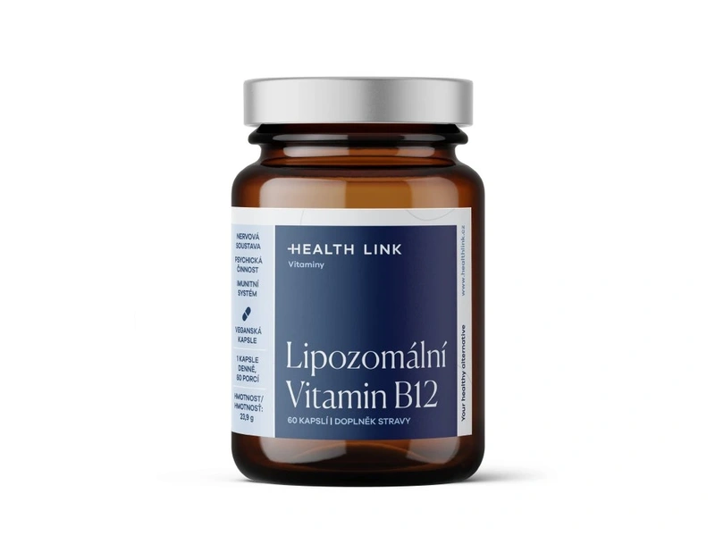 Health Link Lipozomální Vitamin B12 60 kapslí