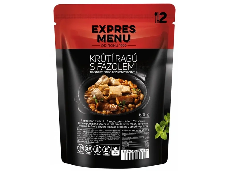 Expres Menu Krůtí ragú s fazolemi 600 g (2 porce)