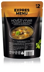 Expres Menu Hovězí vývar s masem a zeleninou 600g (2 porce)