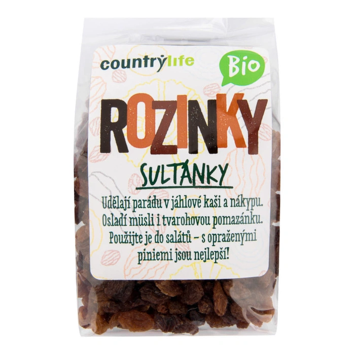 Country Life Rozinky sultánky 200g BIO