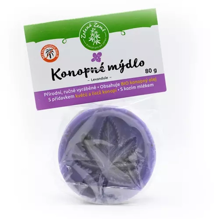 Zelená země Konopné mýdlo - levandule 80 g